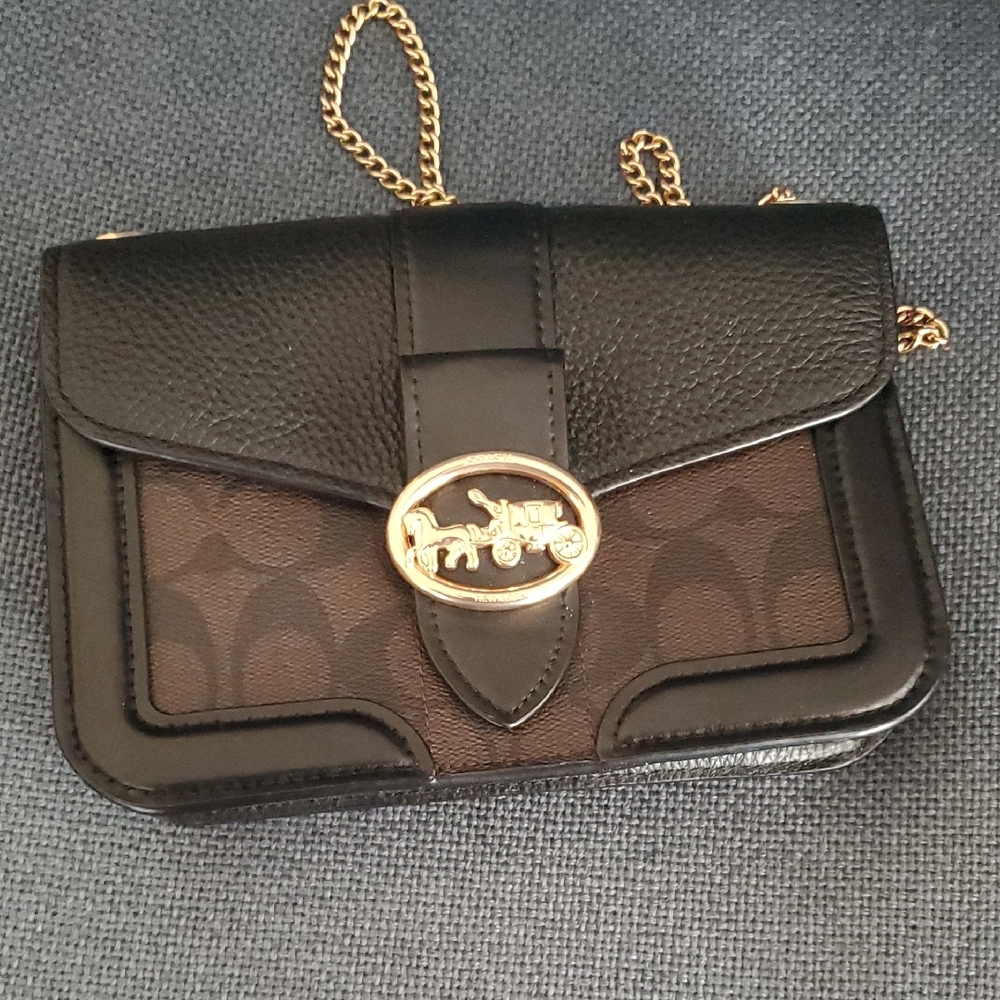 Coach Crossbody Bag with Gold Chain
